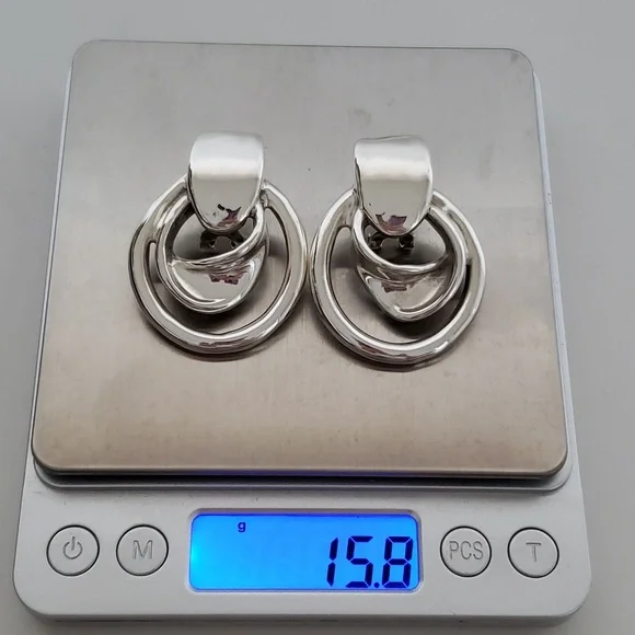 E&L Israel Sterling Silver Electroform Drop Earrings - Picture 7 of 7